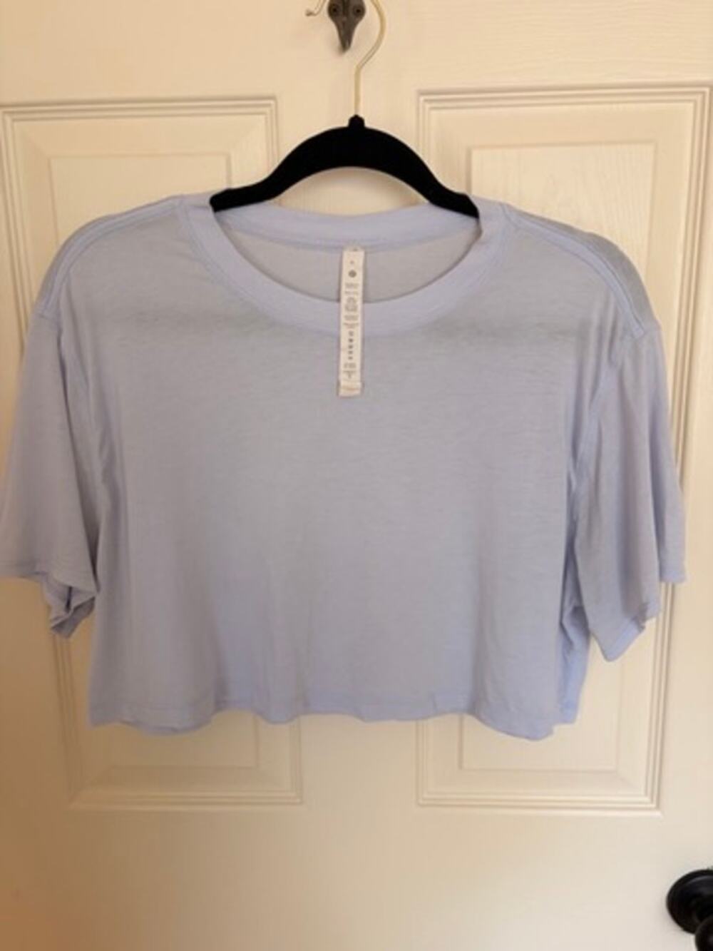 Lululemon All Yours Cropped T-Shirt Light Blue Size 6